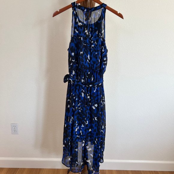 Thalia Sodi Size M Geometric Sleeveless Embellished High-Low Tie Waist Dress - Picture 3 of 10